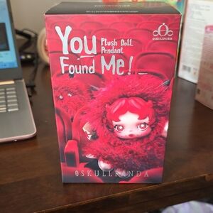 OSKULLPANDA Red Plush Doll Pendant
